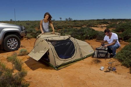 ARB SkyDome Double Swag Tent, 2150 x 1400mm, High - Density Mattress, Waterproof Canvas, Suitable for Luxury Overlanding