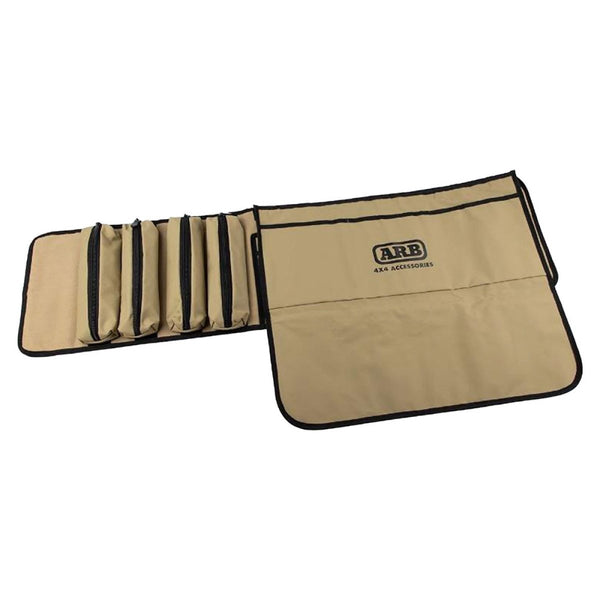 ARB Tool Roll Bag, Heavy - Duty Canvas with Multiple Elastic Slots, Portable Storage, Suitable for Vehicle Toolkits