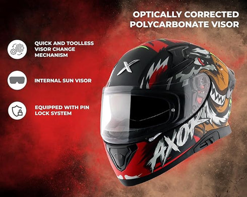 Axor Apex Falcon Black Grey Helmet