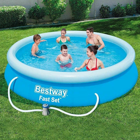 Bestway Fast Set Pool Set 396x76cm - Convenient & Sturdy Pool for Summer Enjoyment