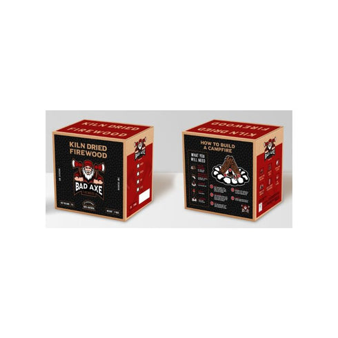 Bad Axe Birch Firewood, 21L Compact Sack, Kiln Dried Efficient Logs, Easy Storage, Suitable for Small Firepits