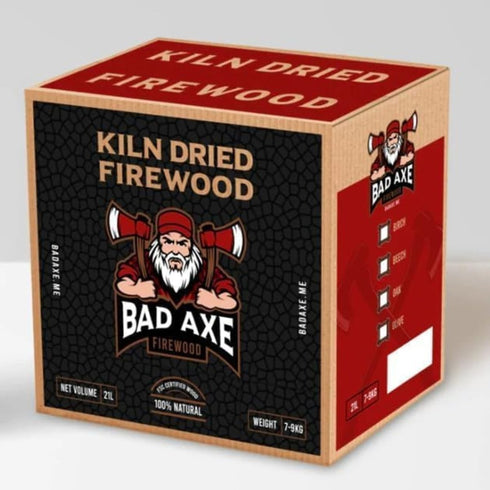 Bad Axe Olive Firewood 21L Sack, Seasoned Olive Hardwood Logs with Aromatic Flame for Fire Pits and Outdoor Fires
