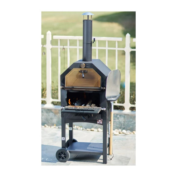 Bad Axe Wood Fired Pizza Oven, Authentic Stone Baking, High Temperature Insulation, Suitable for Homemade Pizzas