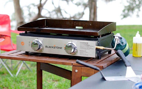 Blackstone Original 22in Stainless Tabletop Griddle with Front Panel - Easy-to-Use Grill for Beginners