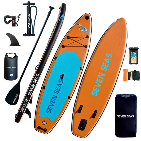 Balsa Inflatable Stand Up Paddle Board, iSUP Package with Paddle, Pump, Leash and Dry Bag
