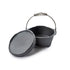 Barebones 12 Inch Cast Iron Dutch Oven Classic, 8 Qt Seasoned Camp Oven with Venting Lid and Wide Base