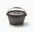 Barebones 12 Inch Cast Iron Dutch Oven Classic, 8 Qt Seasoned Camp Oven with Venting Lid and Wide Base