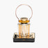 Barebones Block Tower Lantern, Vintage Style Rechargeable LED Lantern in Brass with Dimmer and Candle Mode