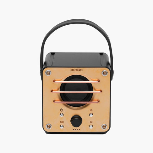 Barebones Block Tower Speaker, Vintage Style Wireless Speaker in Brass and Copper with 20 Hour Battery