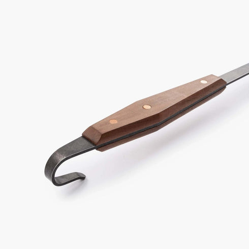 Barebones Cowboy Grill Coal Shovel, Long Handled Forged Steel Fire Shovel with Walnut Handle for Campfire Cooking