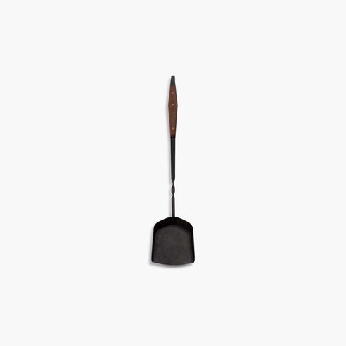 Barebones Cowboy Grill Coal Shovel, Long Handled Forged Steel Fire Shovel with Walnut Handle for Campfire Cooking