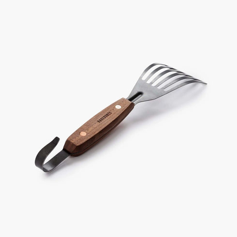 Barebones Cowboy Grill Fish Spatula, Thin Flexible Forged Steel Spatula with Walnut Handle for Grilling Fish
