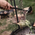 Barebones Cowboy Grill Ladle, Long Handled Forged Stainless Steel Ladle with Walnut Handle for Campfire Cooking
