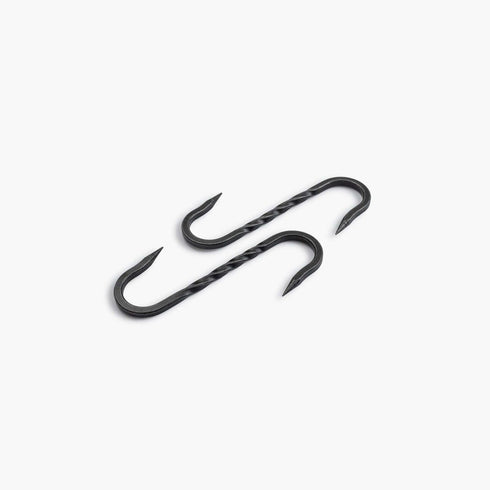 Barebones Cowboy Grill S-Hook and Chain Kit, Solid Steel Hooks and Stainless Chains for Open Fire Cooking