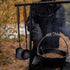 Barebones Cowboy Grill S-Hook and Chain Kit, Solid Steel Hooks and Stainless Chains for Open Fire Cooking