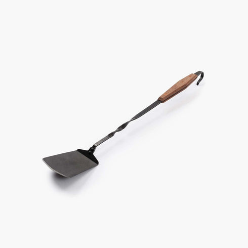Barebones Cowboy Grill Spatula, Extra Long Forged Stainless Steel BBQ Spatula with Walnut Handle for Open Fire