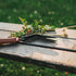 Barebones Dandelion Weeding Fork, Walnut Handle Hand Weeder with Heat-Treated Stainless Steel V Blade