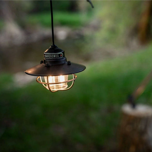 Barebones Edison Pendant Light Antique Bronze, USB Powered Hanging LED Light with 10 ft Cable and Carabiner