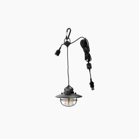 Barebones Edison Pendant Light Antique Bronze, USB Powered Hanging LED Light with 10 ft Cable and Carabiner