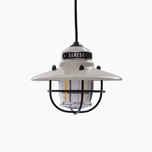 Barebones Edison Pendant Light Vintage White, USB Powered Hanging LED Light with 10 ft Cable and Carabiner