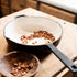 Barebones Enamel Lined Cast Iron Skillet 12 Inch, Deep Skillet with Lid for Stove, Grill and Open Fire Cooking