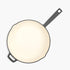Barebones Enamel Lined Cast Iron Skillet 12 Inch, Deep Skillet with Lid for Stove, Grill and Open Fire Cooking