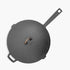 Barebones Enamel Lined Cast Iron Skillet 12 Inch, Deep Skillet with Lid for Stove, Grill and Open Fire Cooking