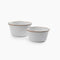 Barebones Enamel Mixing Bowl Set of 2 Eggshell, Stackable Steel Mixing Bowls for Camp and Home Kitchens