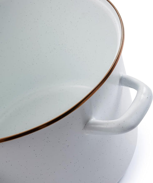 BareBones Enamel Stock Pot Eggshell