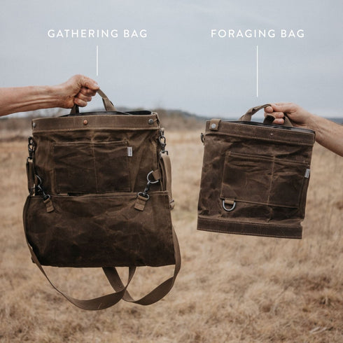 Barebones Foraging Bag Dark Khaki, Breathable Harvest Bag for Herbs, Mushrooms, Produce and Trail Foraging