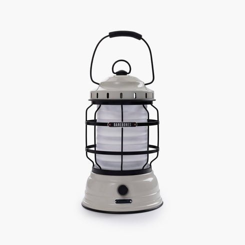 Barebones Forest Lantern Vintage White, Rechargeable 220 Lumen LED Camping Lantern with Dimmable Light