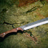 Barebones Japanese Nata Tool, 12 Inch Stainless Steel Bush Machete with Walnut Handle and Belt Sheath