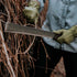 Barebones Japanese Nata Tool, 12 Inch Stainless Steel Bush Machete with Walnut Handle and Belt Sheath