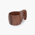 Barebones Kuksa Wooden Drinking Cup 4 oz, Handmade Acacia Wood Camp Cup with Leather Hanging Cord
