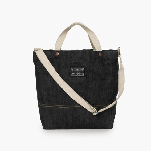 Barebones Neelum 16L Market Tote, Waxed Denim Tote Bag with Adjustable Shoulder Strap and Inside Pocket