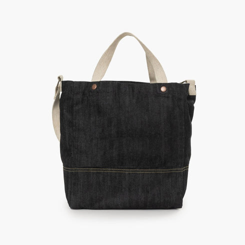 Barebones Neelum 16L Market Tote, Waxed Denim Tote Bag with Adjustable Shoulder Strap and Inside Pocket