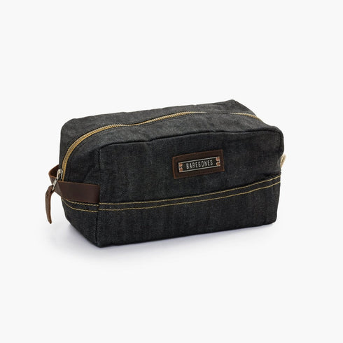 Barebones Neelum 3L Dopp Kit, Waxed Cotton Toiletry Bag with Leather Details for Travel and Camping