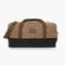 Barebones Neelum Duffel Bag Khaki, 40L Waxed Canvas Weekender with Leather Details and Removable Strap