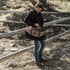 Barebones Neelum Duffel Bag Khaki, 40L Waxed Canvas Weekender with Leather Details and Removable Strap