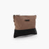 Barebones Neelum Large Zipper Pouch Khaki, Waxed Canvas Travel and Organiser Pouch with Leather Details