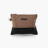 Barebones Neelum Large Zipper Pouch Khaki, Waxed Canvas Travel and Organiser Pouch with Leather Details