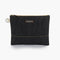 Barebones Neelum Large Zipper Pouch, Waxed Denim Organizer Pouch with Leather Details for Travel and Everyday