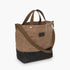 Barebones Neelum Market Tote Khaki, 16L Waxed Canvas Shopping Tote with Leather Details