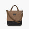 Barebones Neelum Market Tote Khaki, 16L Waxed Canvas Shopping Tote with Leather Details