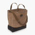 Barebones Neelum Oversized Tote Khaki, 26L Waxed Canvas Carryall Bag with Leather Details