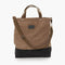 Barebones Neelum Oversized Tote Khaki, 26L Waxed Canvas Carryall Bag with Leather Details