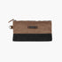 Barebones Neelum Small Zipper Pouch Khaki, Waxed Canvas Travel and Organiser Pouch with Leather Details