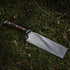 Barebones No. 7 Nakiri Knife, 7 Inch Japanese Style Vegetable Knife with Pakkawood Handle and Leather Sleeve