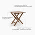 Barebones Ridgetop Wood Folding Table, Birch Plywood Camping and Patio Side Table with Stainless Steel Hardware