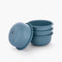 Barebones Rolled Enamelware Side Bowl Set of 4, 13 oz Enamel Steel Snack and Dessert Bowls, Dishwasher Safe